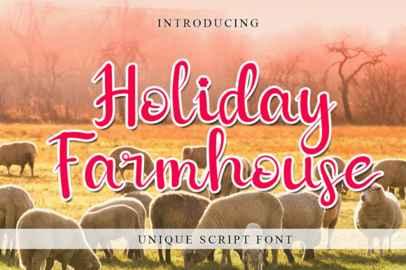 Holiday Farmhouse Font for Elegant Branding