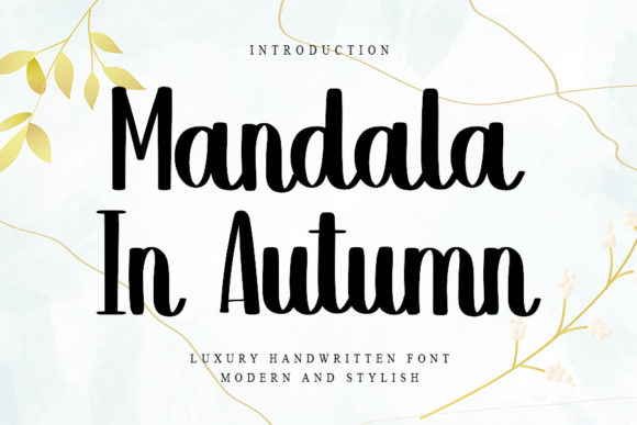 Mandala in Autumn Font for Business Branding